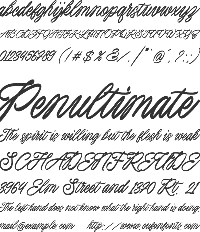 Baneberries Delight font preview