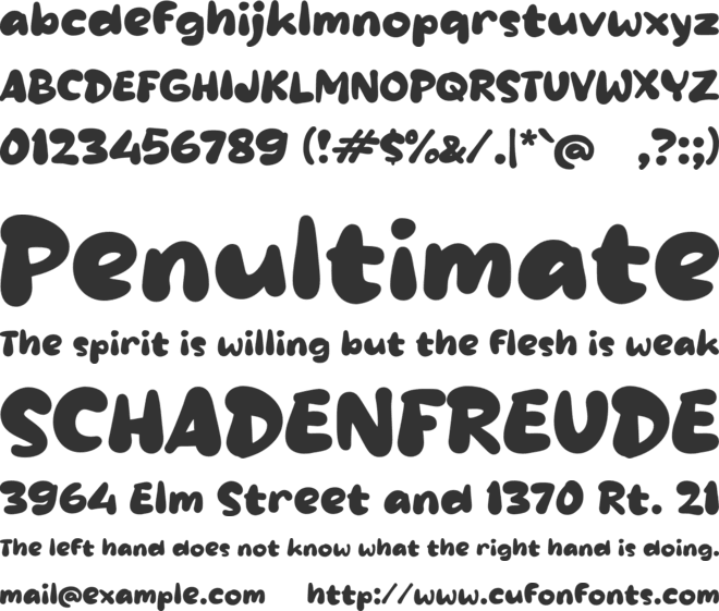 Qao Ink font preview