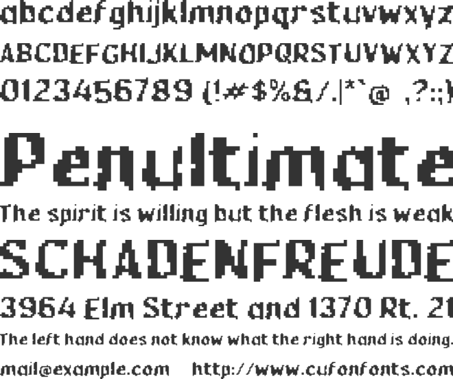 Qapixa font preview