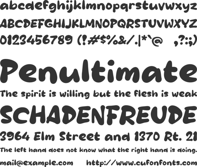 Qaenda font preview