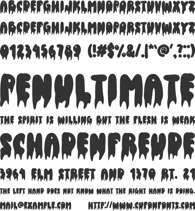 Retro Halloween font preview