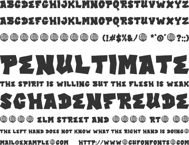 Groovy Duck font preview