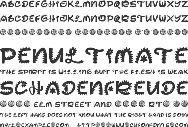 Groovy Dragua font preview