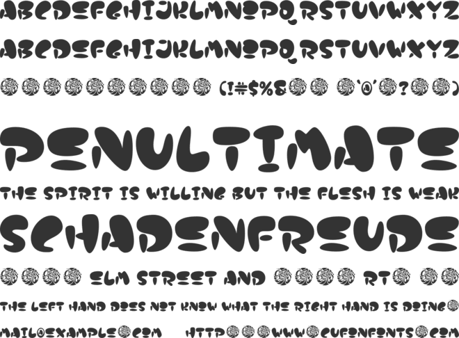 GF Urbain font preview