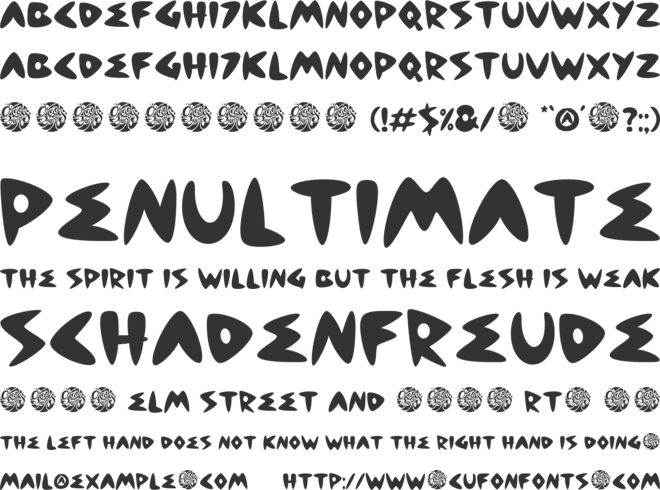 GF Strouk font preview