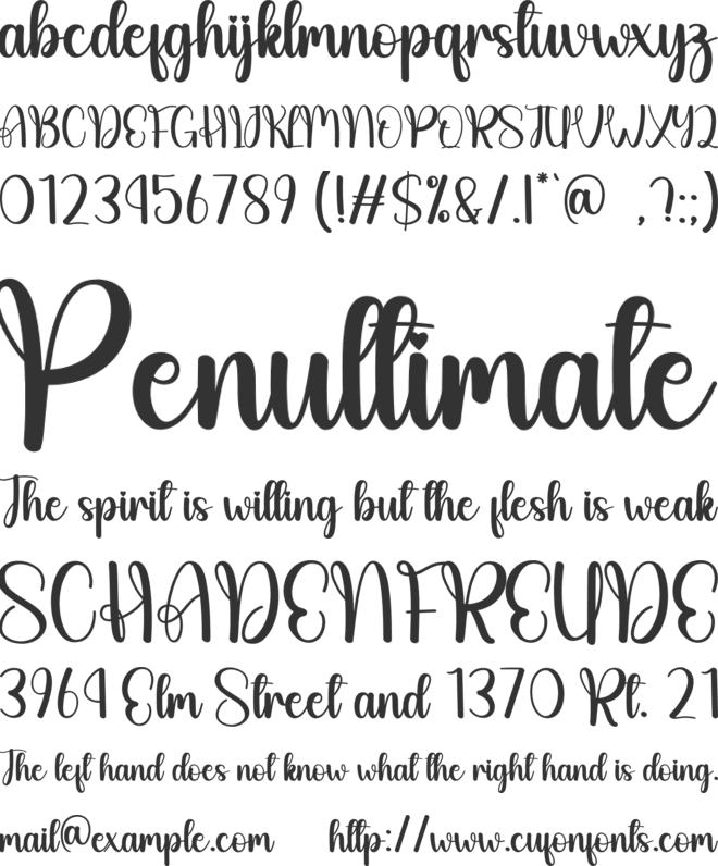 The Haunting font preview