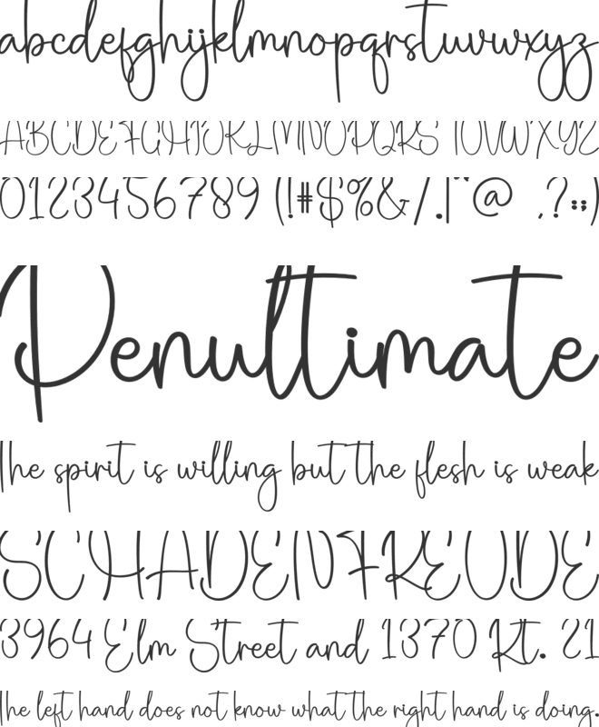 Hello Sweetie font preview