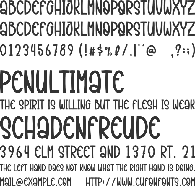 Christmas Caroling font preview