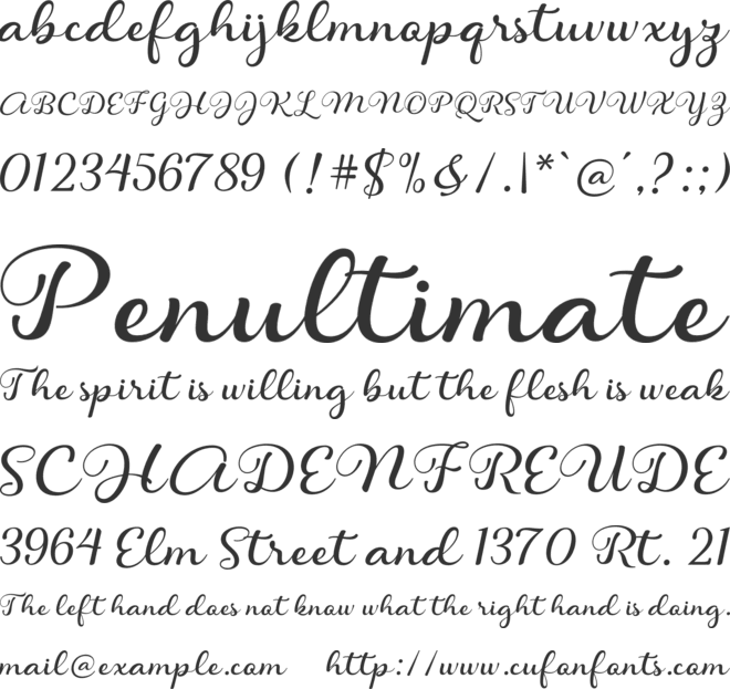 Saint Kitts and Nevis font preview