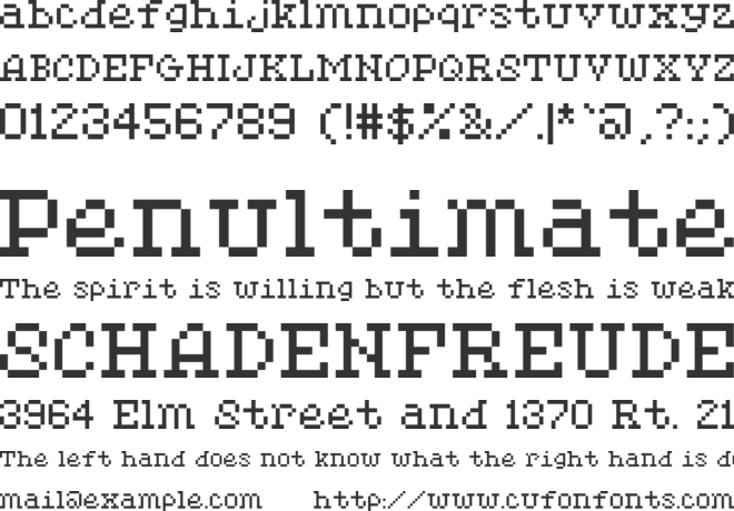 Pixelated Elegance font preview