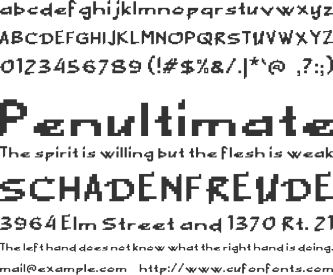 Qablasco font preview