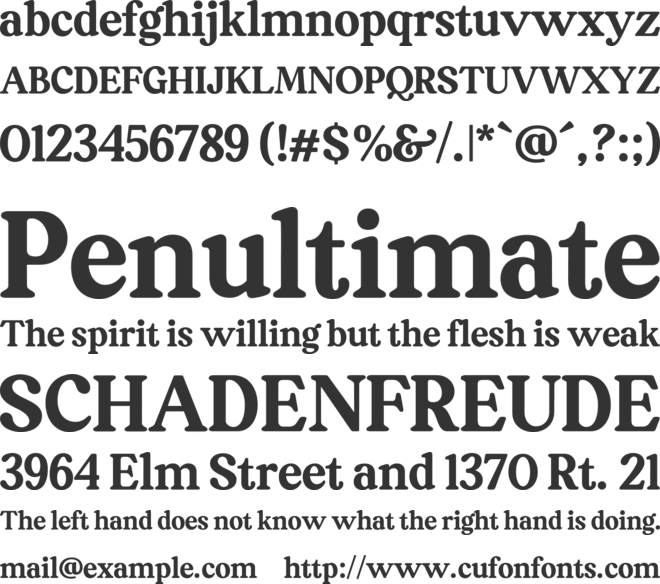 South Belgian font preview