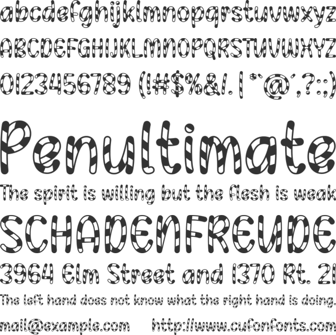 Xmas Candy font preview