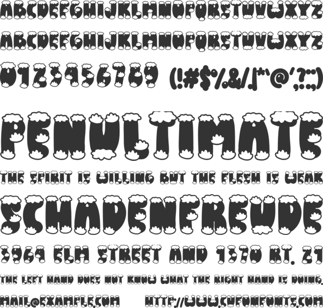 Grinch Snow font preview