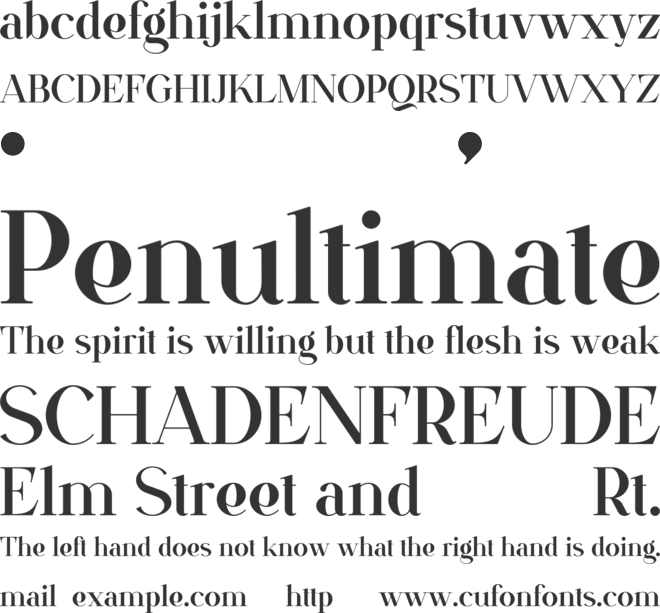 VSOP font preview