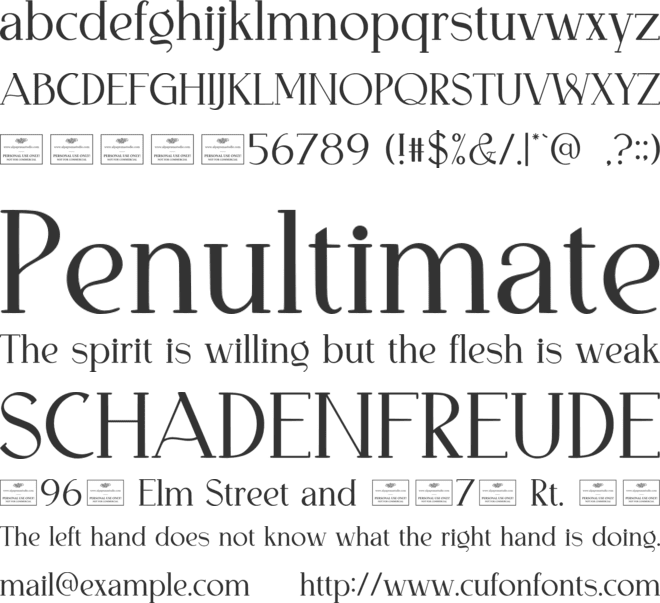 Cowra Free font preview