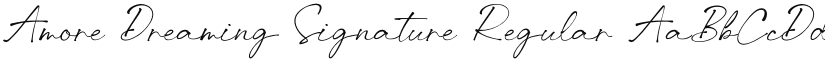 Amore Dreaming Signature Regular font