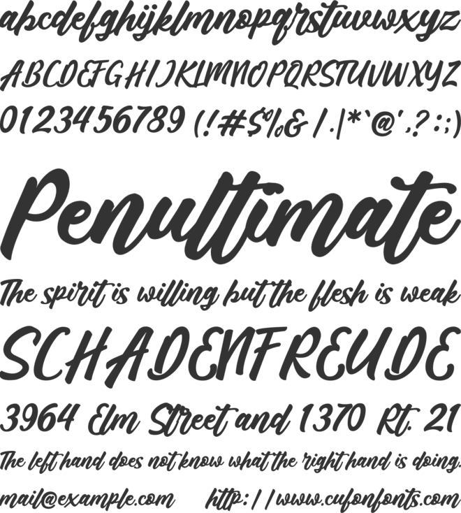 Adhellia font preview