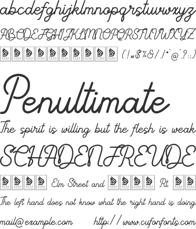 Lotialli font preview