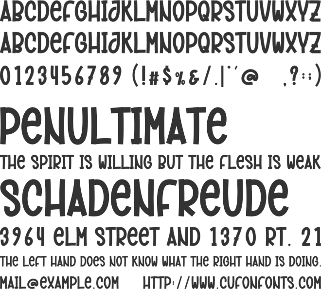 Rainbow Christmas font preview