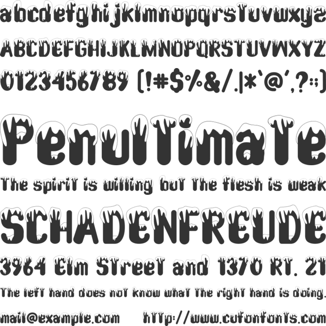 Snow Play - Personal use font preview