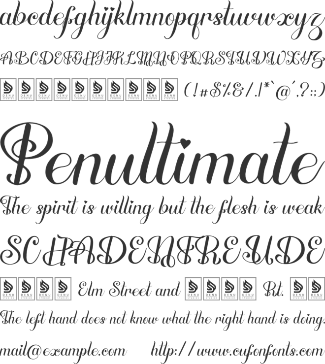 Naptira Anellian font preview