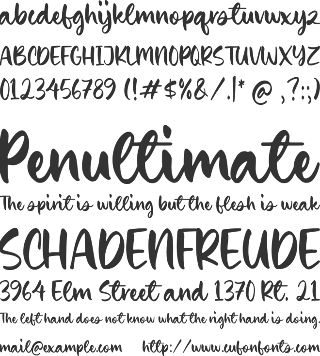 Andreas Palatte font preview