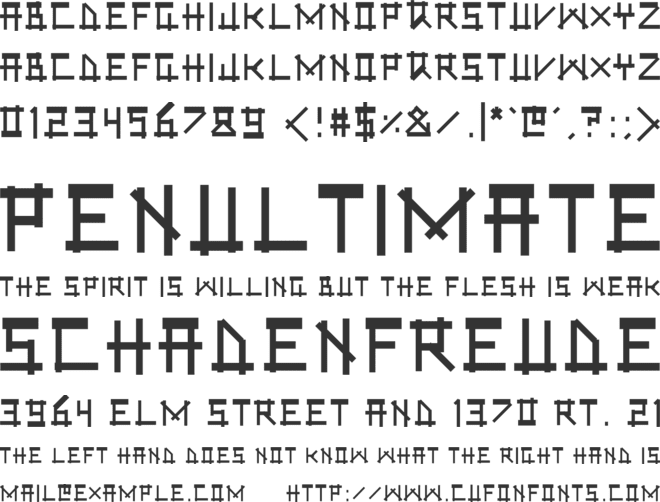 Unsightly font preview