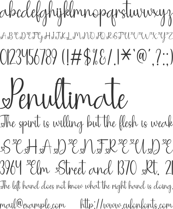 Love Lili font preview