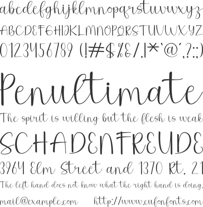 Dealy font preview