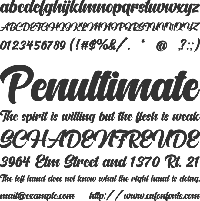 Mentalis font preview