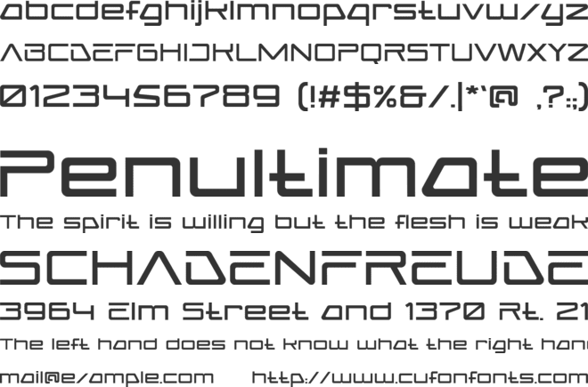 MADENZ font preview