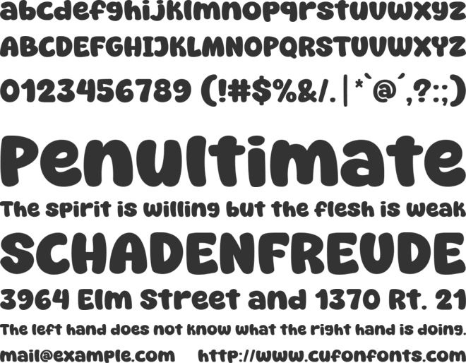 Super Morning font preview