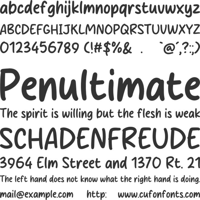 Cream Bake font preview