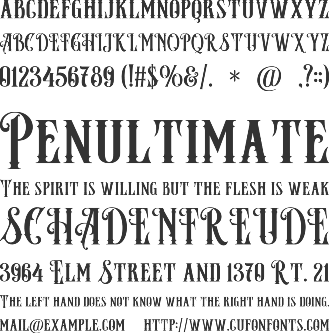 Jamesoon font preview