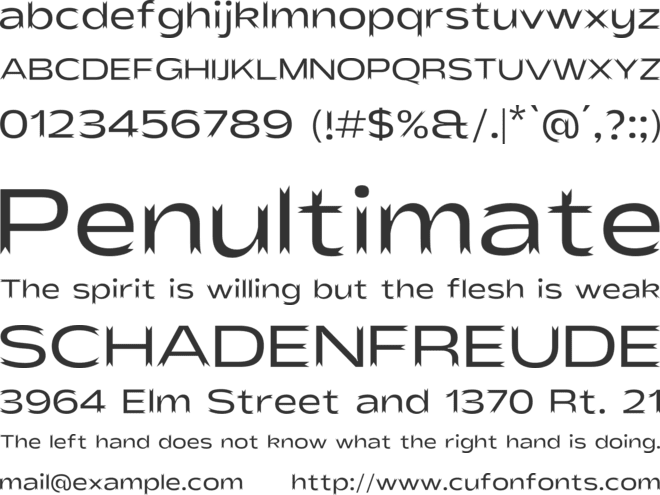 Cutler Sans font preview