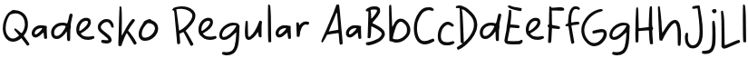 Qadesko Regular font