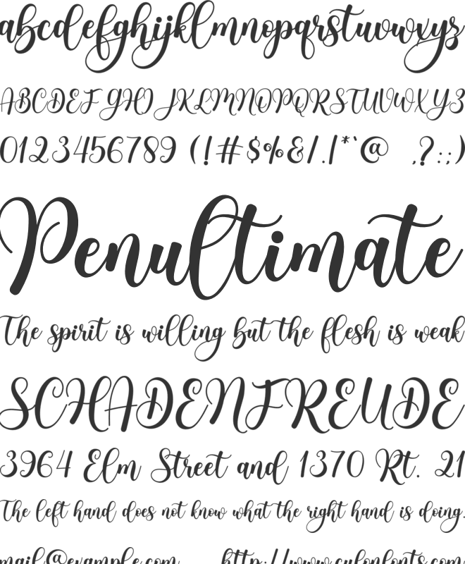 Bangstyle font preview