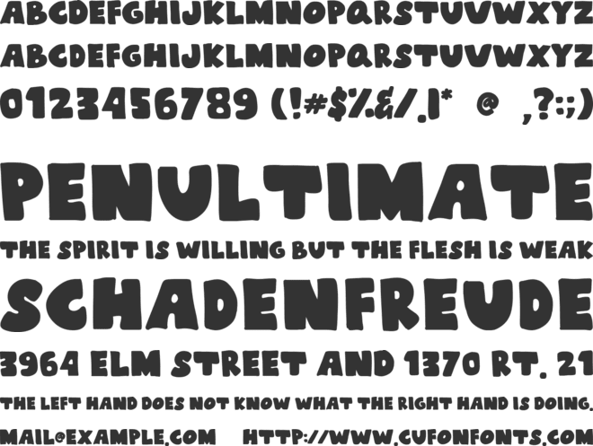 Wacky Land font preview