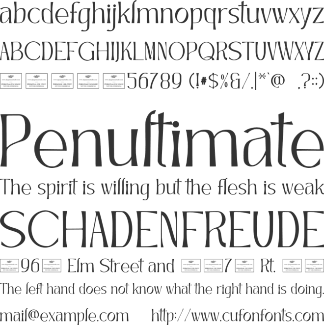 Chelmsford Free font preview