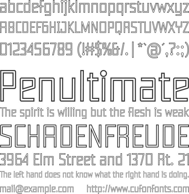 Global People Outline font preview