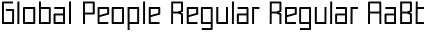 Global People Regular Regular font