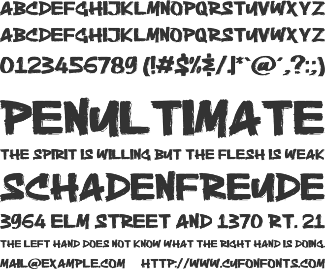 Rushon Ground font preview