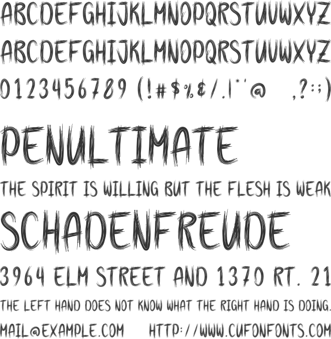 Haunted Weald font preview