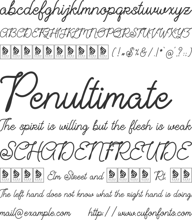 Astrelwish font preview