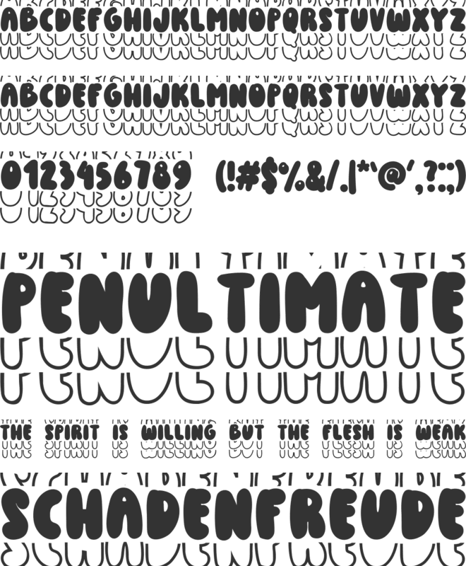 Retro Stacked font preview