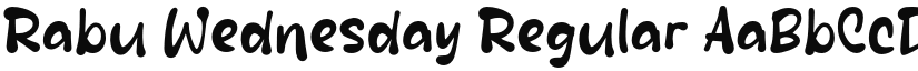 Rabu Wednesday Regular font