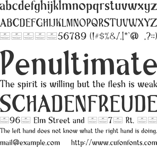 Boniface Free font preview