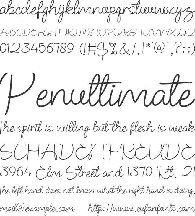 Sammie font preview