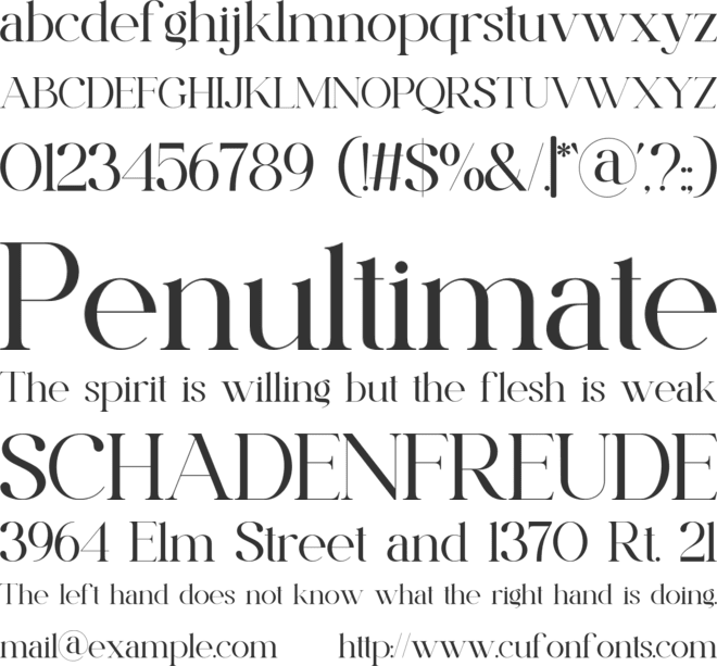 Crelist font preview